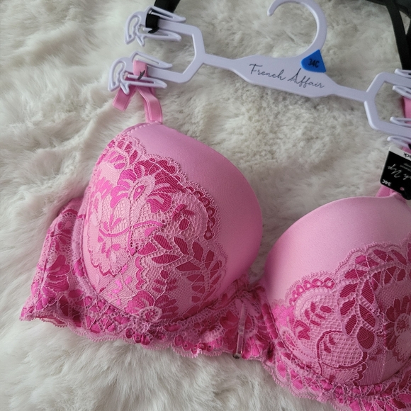 💗FRENCH AFFAIR BRAND NEW 2-PACK PUSH UP BRA SIZE 34C - Picture 3 of 12